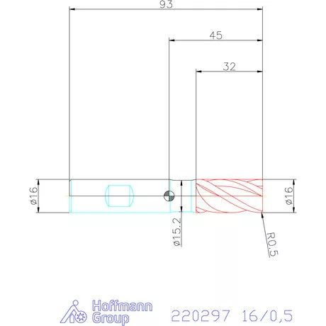 Haimer Haimer MILL VHM tóruszmaró 16/0,5 mm