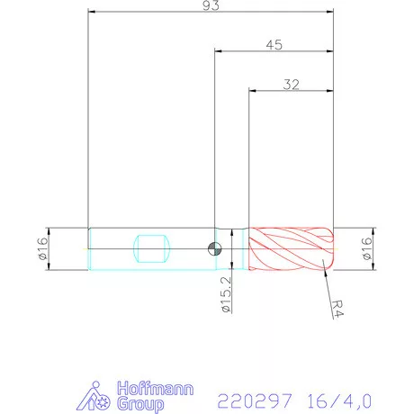 Haimer Haimer MILL VHM tóruszmaró 16/4,0 mm