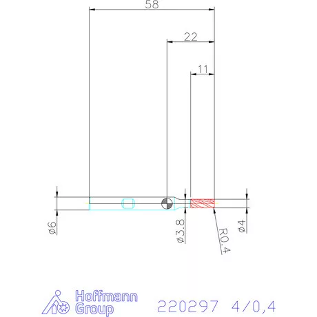 Haimer Haimer MILL VHM tóruszmaró 4/0,4 mm
