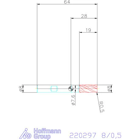 Haimer Haimer MILL VHM tóruszmaró 8/0,5 mm