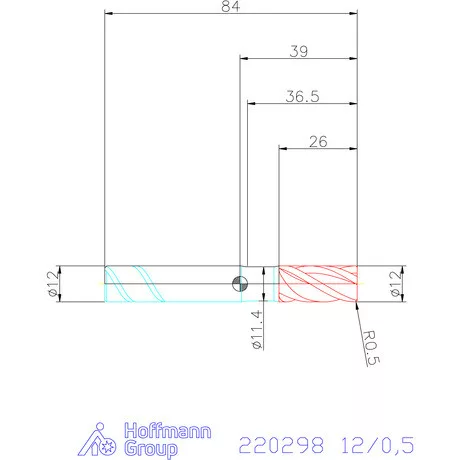 Haimer Haimer MILL VHM tóruszmaró SAFE-LOCK 12/0,5 mm