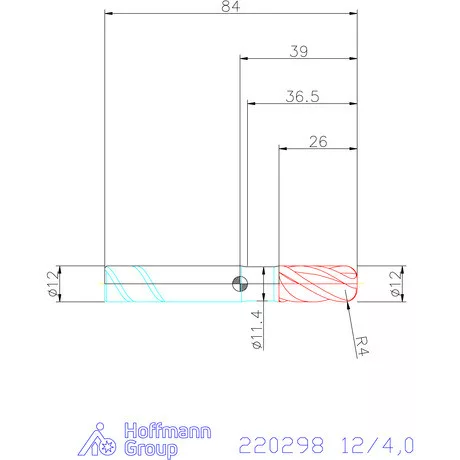 Haimer Haimer MILL VHM tóruszmaró SAFE-LOCK 12/4,0 mm
