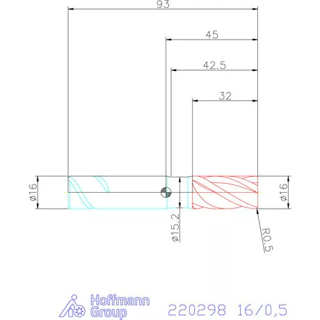 Haimer Haimer MILL VHM tóruszmaró SAFE-LOCK 16/0,5 mm