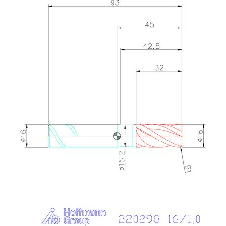 Haimer Haimer MILL VHM tóruszmaró SAFE-LOCK 16/1,0 mm