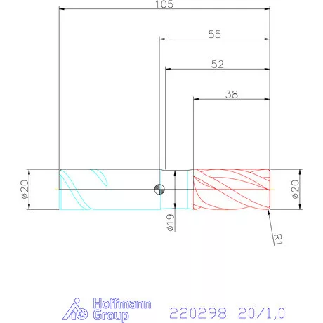 Haimer Haimer MILL VHM tóruszmaró SAFE-LOCK 20/1,0 mm