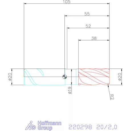 Haimer Haimer MILL VHM tóruszmaró SAFE-LOCK 20/2,0 mm