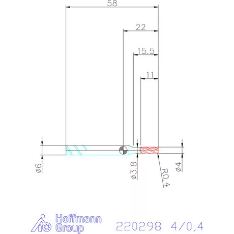Haimer Haimer MILL VHM tóruszmaró SAFE-LOCK 4/0,4 mm