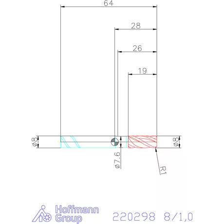 Haimer Haimer MILL VHM tóruszmaró SAFE-LOCK 8/1,0 mm