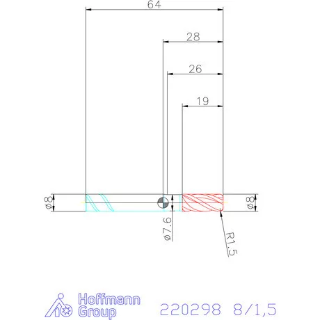 Haimer Haimer MILL VHM tóruszmaró SAFE-LOCK 8/1,5 mm