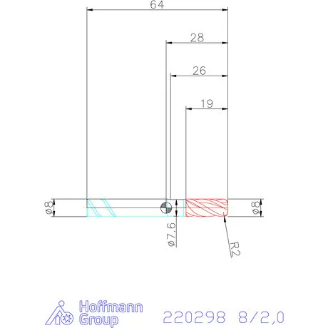 Haimer Haimer MILL VHM tóruszmaró SAFE-LOCK 8/2,0 mm