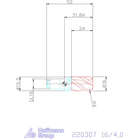 Haimer DUO-LOCK Haimer MILL Power Series HPC 16/4,0 mm