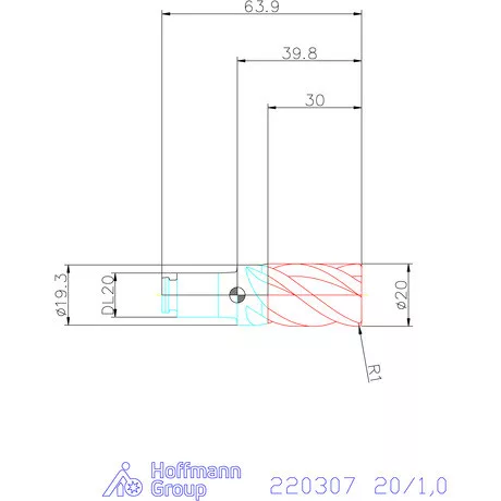 Haimer DUO-LOCK Haimer MILL Power Series HPC 20/1,0 mm