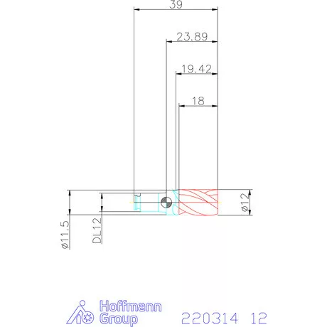 Haimer DUO-LOCK Haimer MILL HPC 12 mm