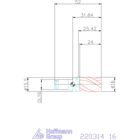 Haimer DUO-LOCK Haimer MILL HPC 16 mm