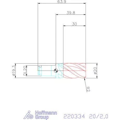 Haimer DUO-LOCK Haimer MILL Power Series HPC 20/2,0 mm
