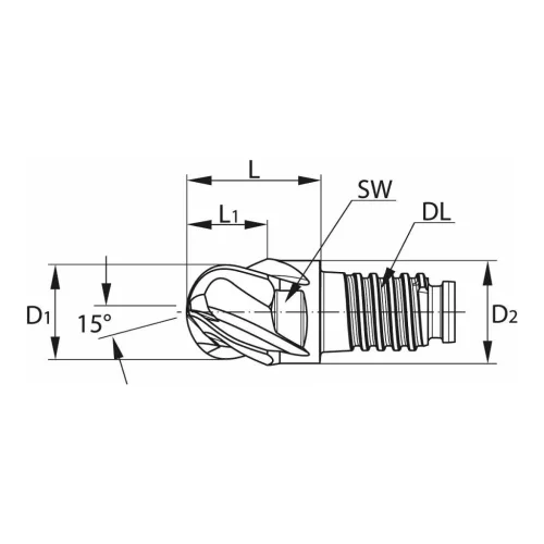 Haimer DUO-LOCK Haimer MILL HPC 16 mm