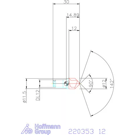 Haimer DUO-LOCK Haimer MILL 90° HPC 12 mm