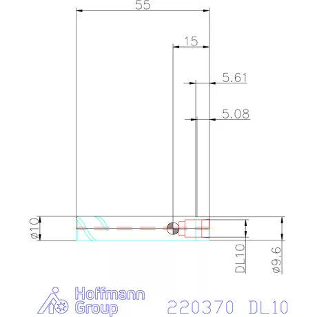 Haimer DUO-LOCK hengeres hosszabbító acél rövid SAFE-LOCK DL10