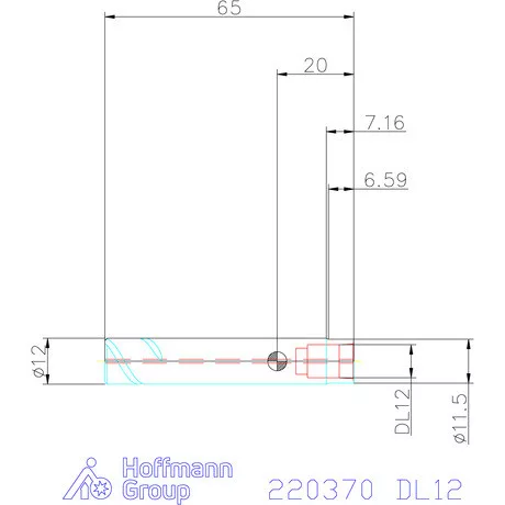 Haimer DUO-LOCK hengeres hosszabbító acél rövid SAFE-LOCK DL12