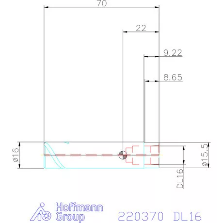 Haimer DUO-LOCK hengeres hosszabbító acél rövid SAFE-LOCK DL16