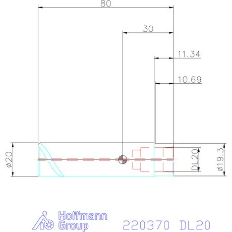 Haimer DUO-LOCK hengeres hosszabbító acél rövid SAFE-LOCK DL20