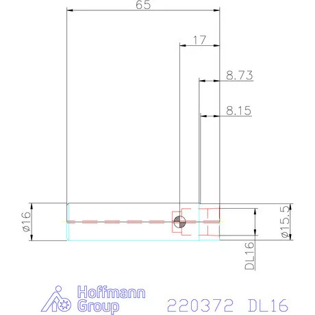 Haimer DUO-LOCK hengeres hosszabbító acél rövid Hengeres szár DL16