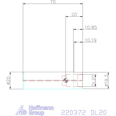 Haimer DUO-LOCK hengeres hosszabbító acél rövid Hengeres szár DL20