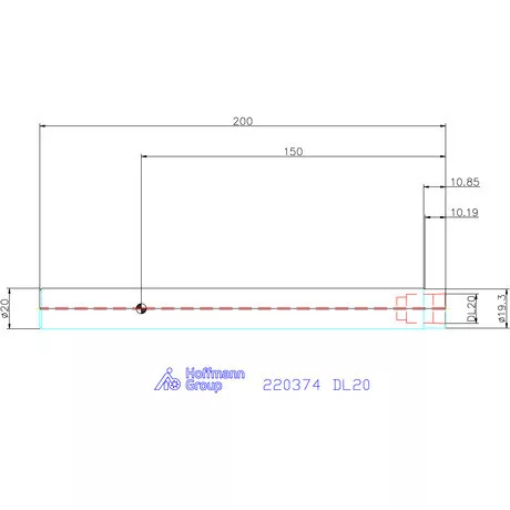 Haimer DUO-LOCK hengeres hosszabbító acél hosszú Hengeres szár DL20