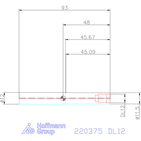 Haimer DUO-LOCK hengeres hosszabbító VHM Hengeres szár DL12