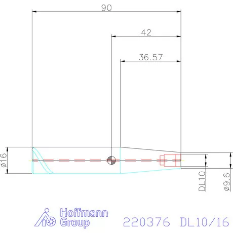 Haimer DUO-LOCK hosszabbító kúpos acél rövid SAFE-LOCK DL10/16