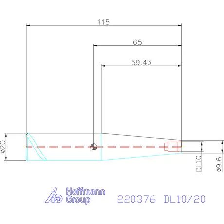 Haimer DUO-LOCK hosszabbító kúpos acél rövid SAFE-LOCK DL10/20