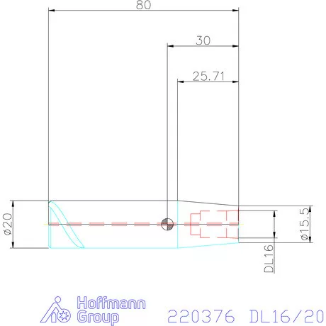 Haimer DUO-LOCK hosszabbító kúpos acél rövid SAFE-LOCK DL16/20