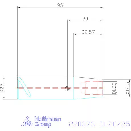 Haimer DUO-LOCK hosszabbító kúpos acél rövid SAFE-LOCK DL20/25