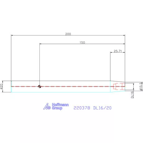 Haimer DUO-LOCK kúpos hosszabbító acél hosszú Hengeres szár DL16/20