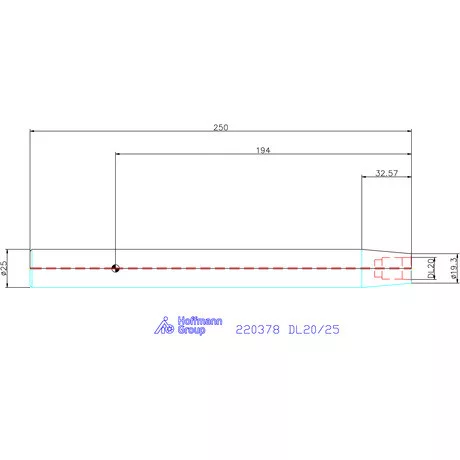 Haimer DUO-LOCK kúpos hosszabbító acél hosszú Hengeres szár DL20/25