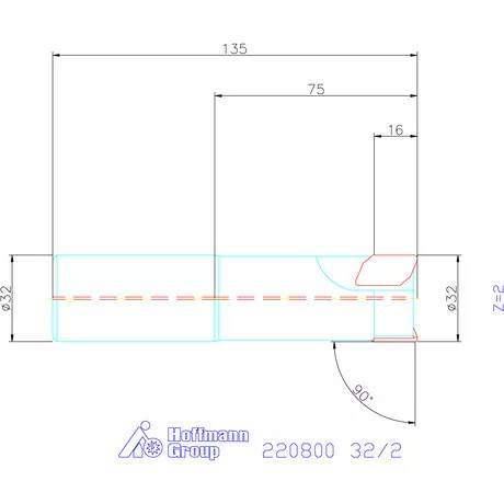Kennametal Sarokmaró 90° 5720VZ16 32/2 mm