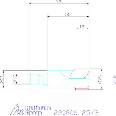 Kennametal Sarokmaró 90° 5720VZ16 25/2 mm