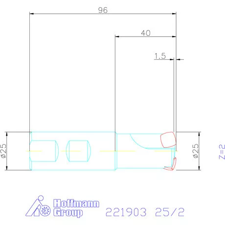 Kennametal Nagy előtolású maró 7792VX 25/2 mm