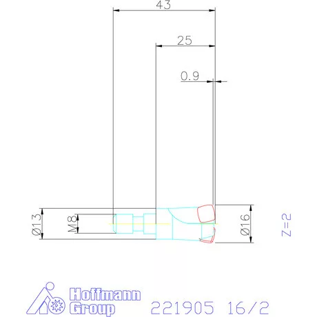 Kennametal Nagy előtolású maró 7792VX 16/2 mm