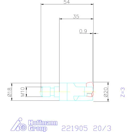 Kennametal Nagy előtolású maró 7792VX 20/3 mm