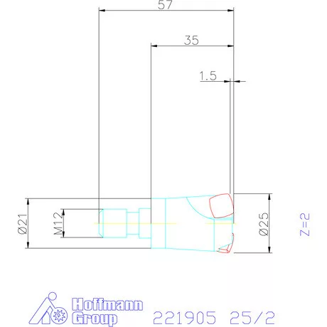 Kennametal Nagy előtolású maró 7792VX 25/2 mm