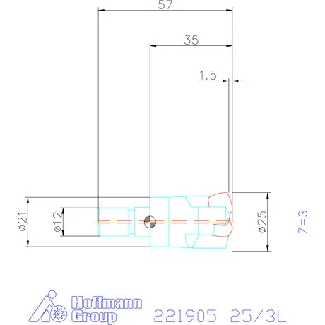 Kennametal Nagy előtolású maró 7792VX 25/3L mm