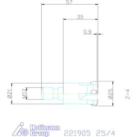 Kennametal Nagy előtolású maró 7792VX 25/4 mm