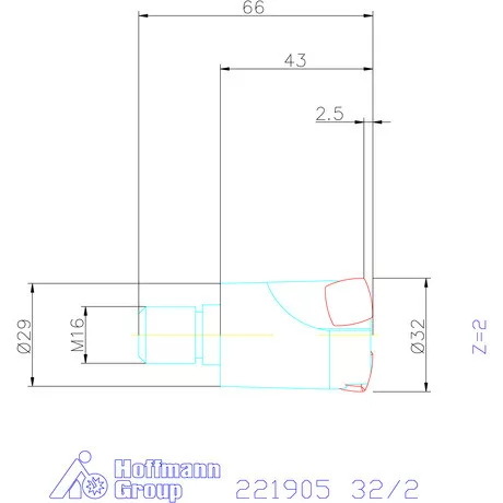 Kennametal Nagy előtolású maró 7792VX 32/2 mm