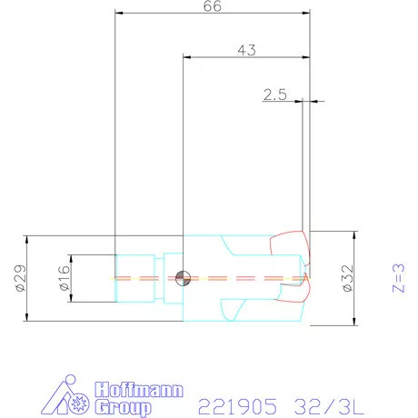 Kennametal Nagy előtolású maró 7792VX 32/3L mm