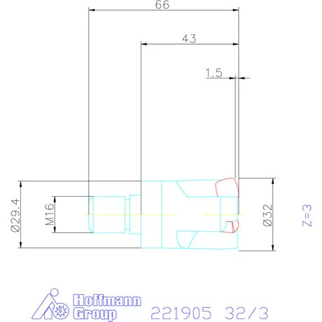 Kennametal Nagy előtolású maró 7792VX 32/3 mm