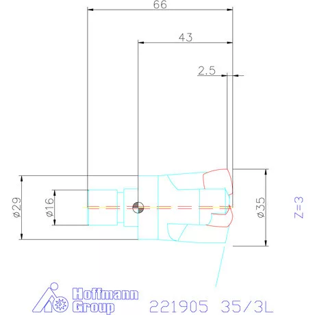 Kennametal Nagy előtolású maró 7792VX 35/3L mm