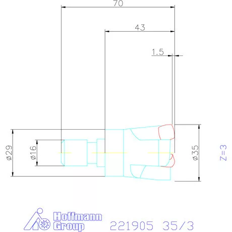 Kennametal Nagy előtolású maró 7792VX 35/3 mm
