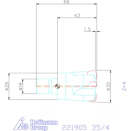 Kennametal Nagy előtolású maró 7792VX 35/4 mm