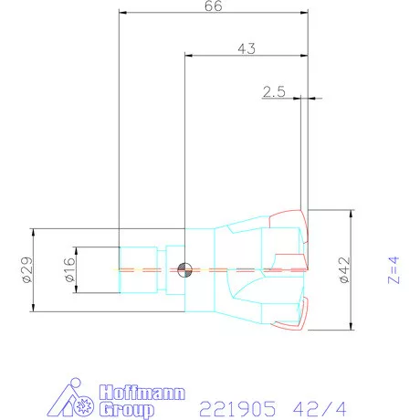 Kennametal Nagy előtolású maró 7792VX 42/4 mm